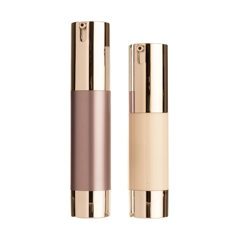 2025 hot sale 10ml 15ml 20ml 30ml  Cosmetic skin care rose gold Airless press Pump lotion Cream Airless lotion bottle with pump