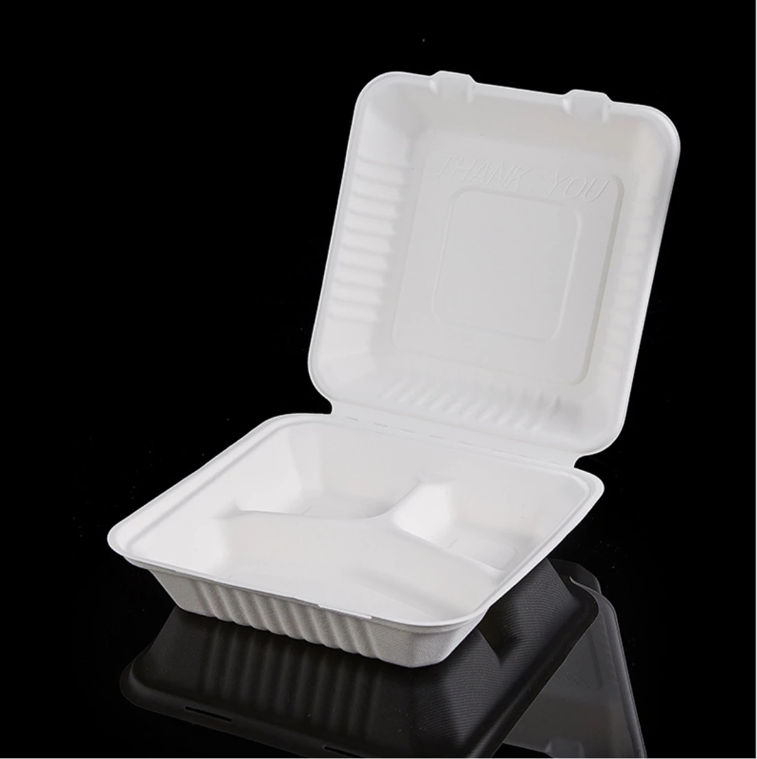 
Attractive price new type three-compartment clamshell lunch box three-compartment lunch box 