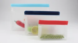 PEVA Reusable Storage Bags Environmental protection Stand-up Food Bags For Lunch Sandwich Snacks
