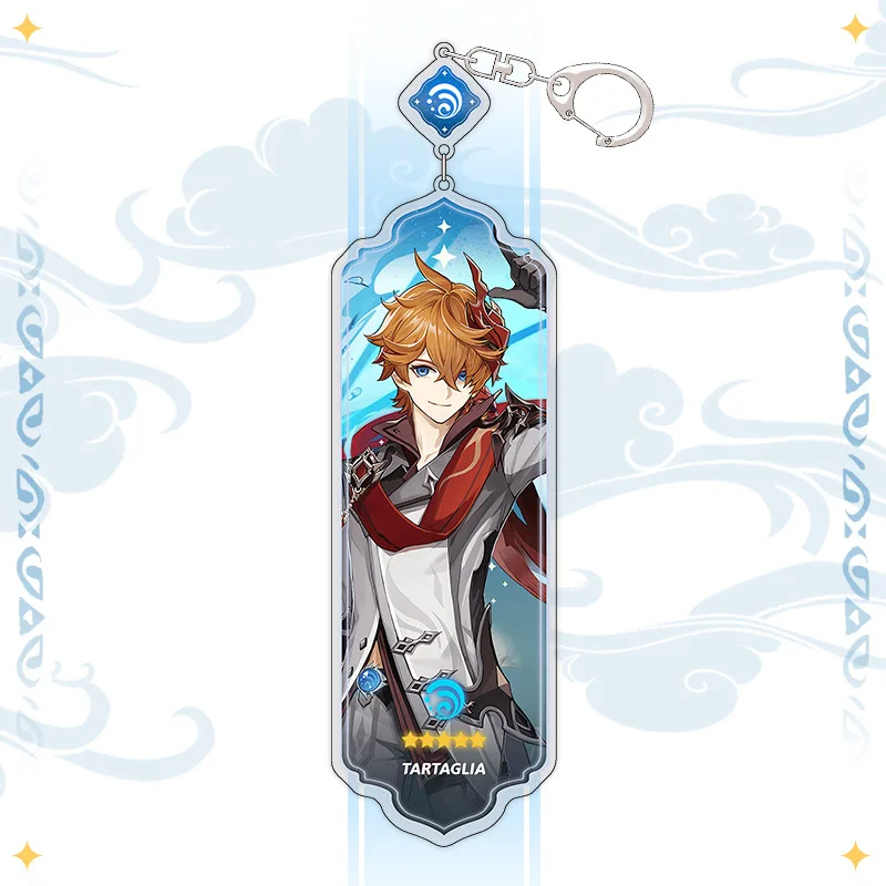 Genshin Impact Xiao Zhong Li Klee Game Character Acrylic Anime Keychain Pendant 6CM