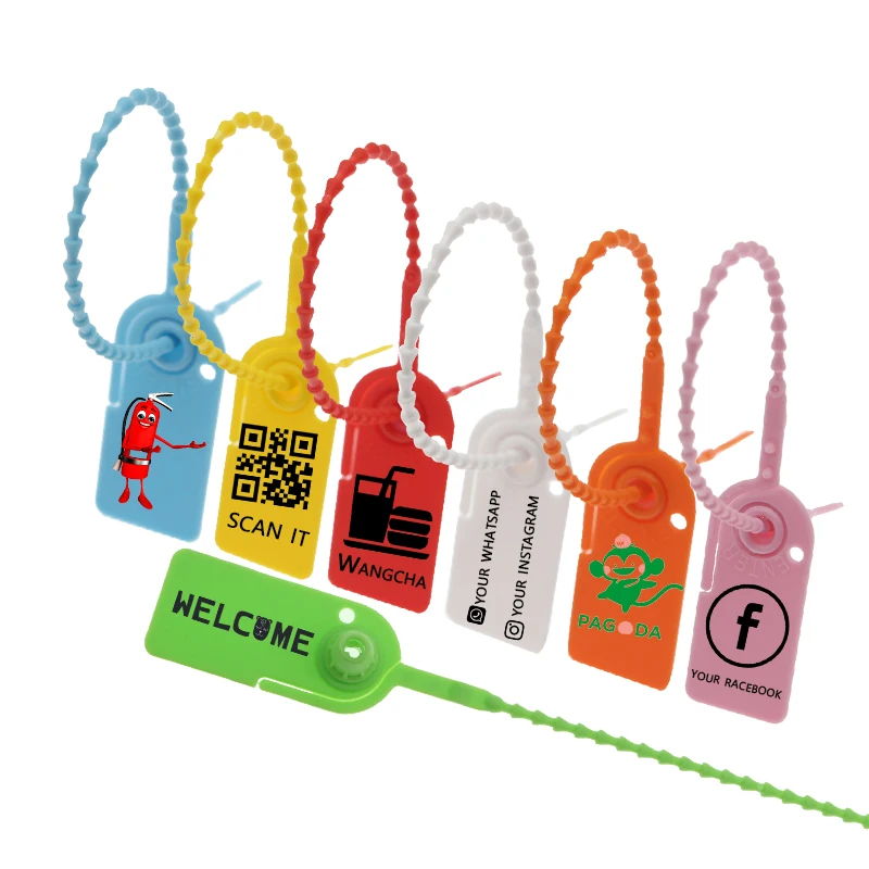 Fire extinguisher Air freight Container Pull Tight Serial Number variable length  Plastic Seal