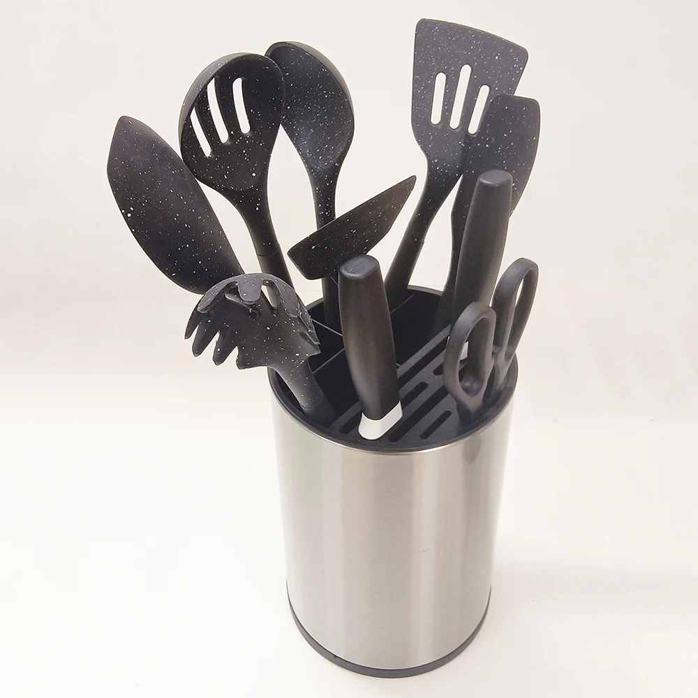 Stainless Steel Knife Holder Stand Organize Tool Holder Professional Hotel Kitchen Knife Block Tool Home Kitchen Accessory