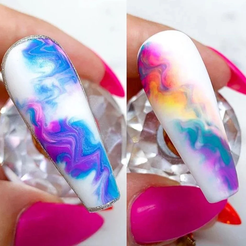 Nail products 2024 new colorful watercolor solid painting 6colors/set Polish painting Gel nails