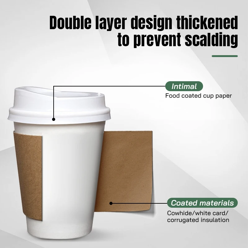 Wholesale hot drink coffee cups custom printed single wall disposable paper cup with lids