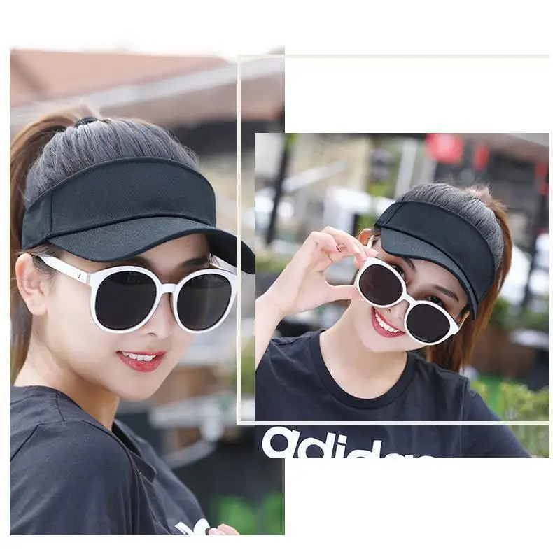 CPC Ladies Summer Sweat Wicking Sunvisor Hat Unsex Custom Logo Embroidery Quick Drying Sports Sun Visor Cap