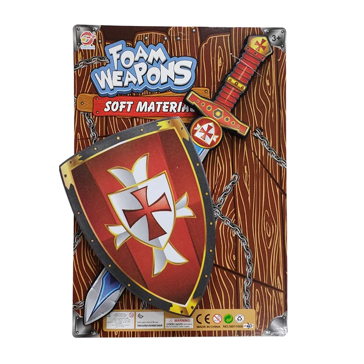 Wholesale EVA foam sword safe kanata foam sword and shield medieval soft EVA pirate knife toy