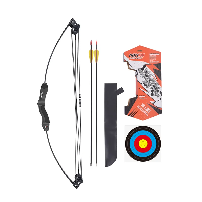 Nika Archery Compound Youth Bow and Arrow Set Toy For Kid Adult Practice Shooting Festival Gift
