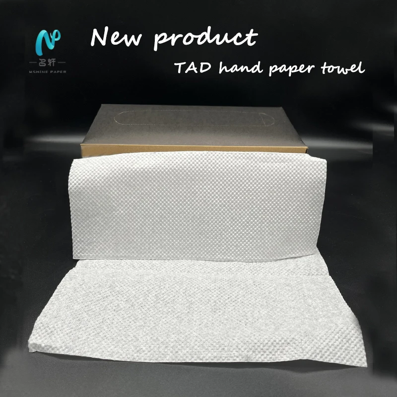paper napkins manufactures ODM Wholesale Hot Sale Eco-friendly Absorbent TAD 1/2 Fold Hand Tissue v-fold paper napkins