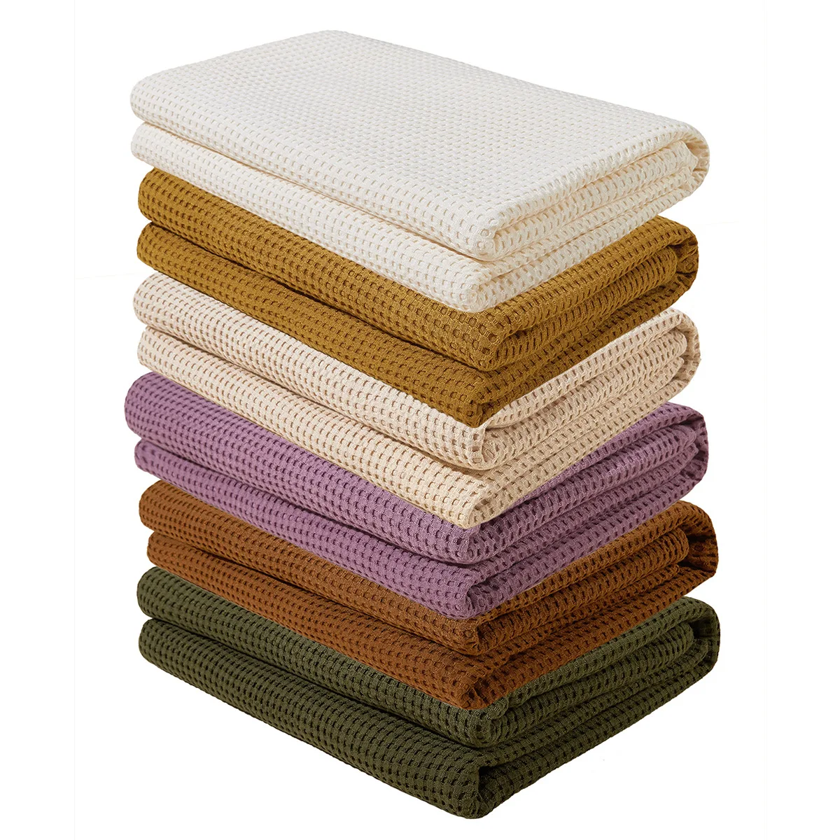 High Quality Plaid Waffle Blankets Bamboo Baby Waffle Wrap Blanket