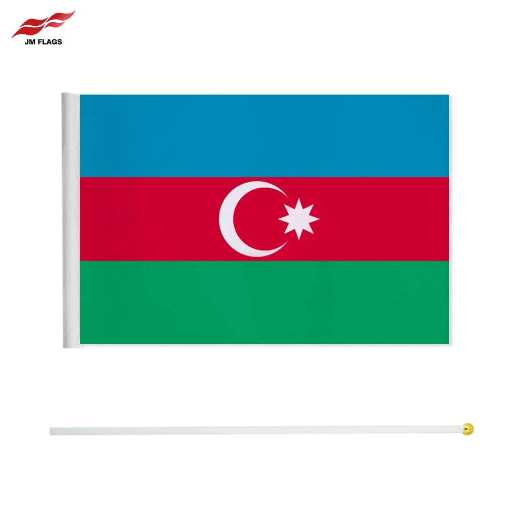 High Quality Factory World Flags 14*21cm Azerbaijan Flag Activities Polyester Flag