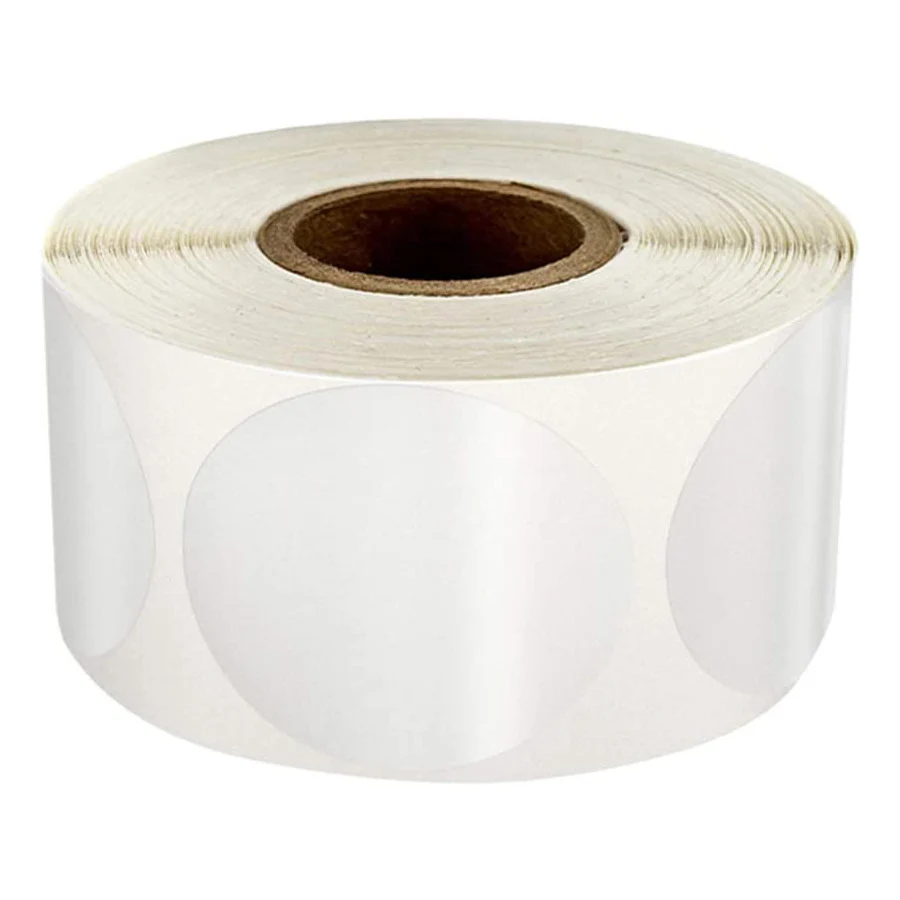 custom round Vinyl PVC transparent blank sticker scrapbooking wafer seals self adhesive clear seal packaging hologram label