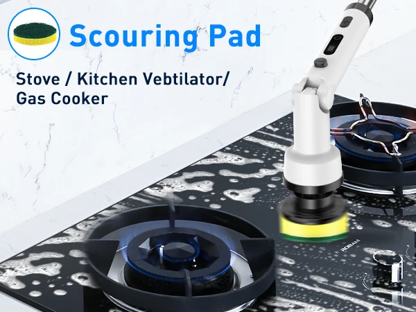 Cordless Spin scrubber Power Brush Floor Scrubber retractable Electric cleaning brush For Toilet Window Bathroom Clean