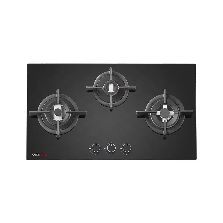 
New design Tempered glass built-in 3 burner hob natural gas hob for home use 