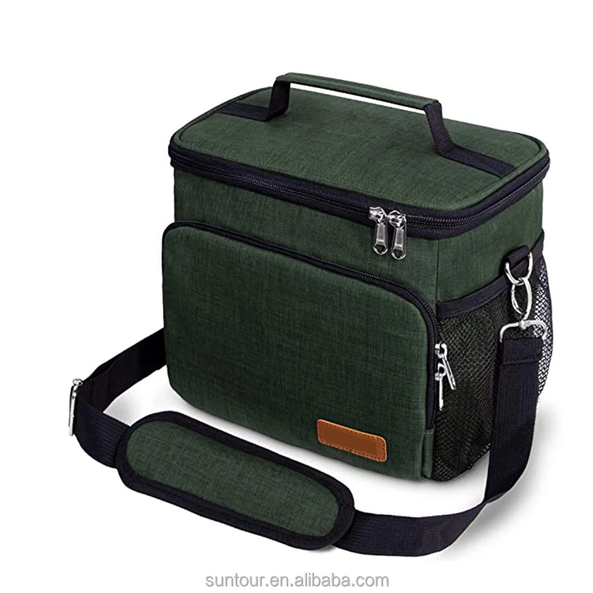 Лидер продаж на Amazon, съемный изолированный Ланч-бокс на плечо из полиэстера и алюминиевой фольги, водонепроницаемый Ланч-бокс для мужчин, женщин и взрослых