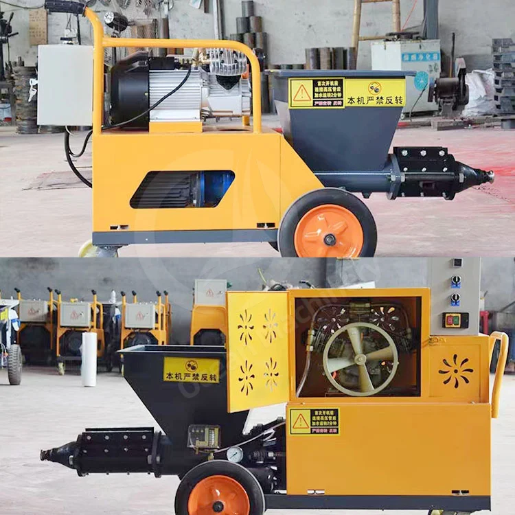 Cheap Concrete Mortar Projector Electric Spray Plaster Machine PneumaticMotor for Cement Sprayer
