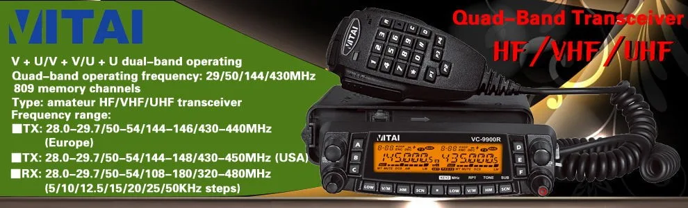 VITAI New arrival good High quality VC-9900R 25w Smart Reliable Mobile transceiver  mobile radio