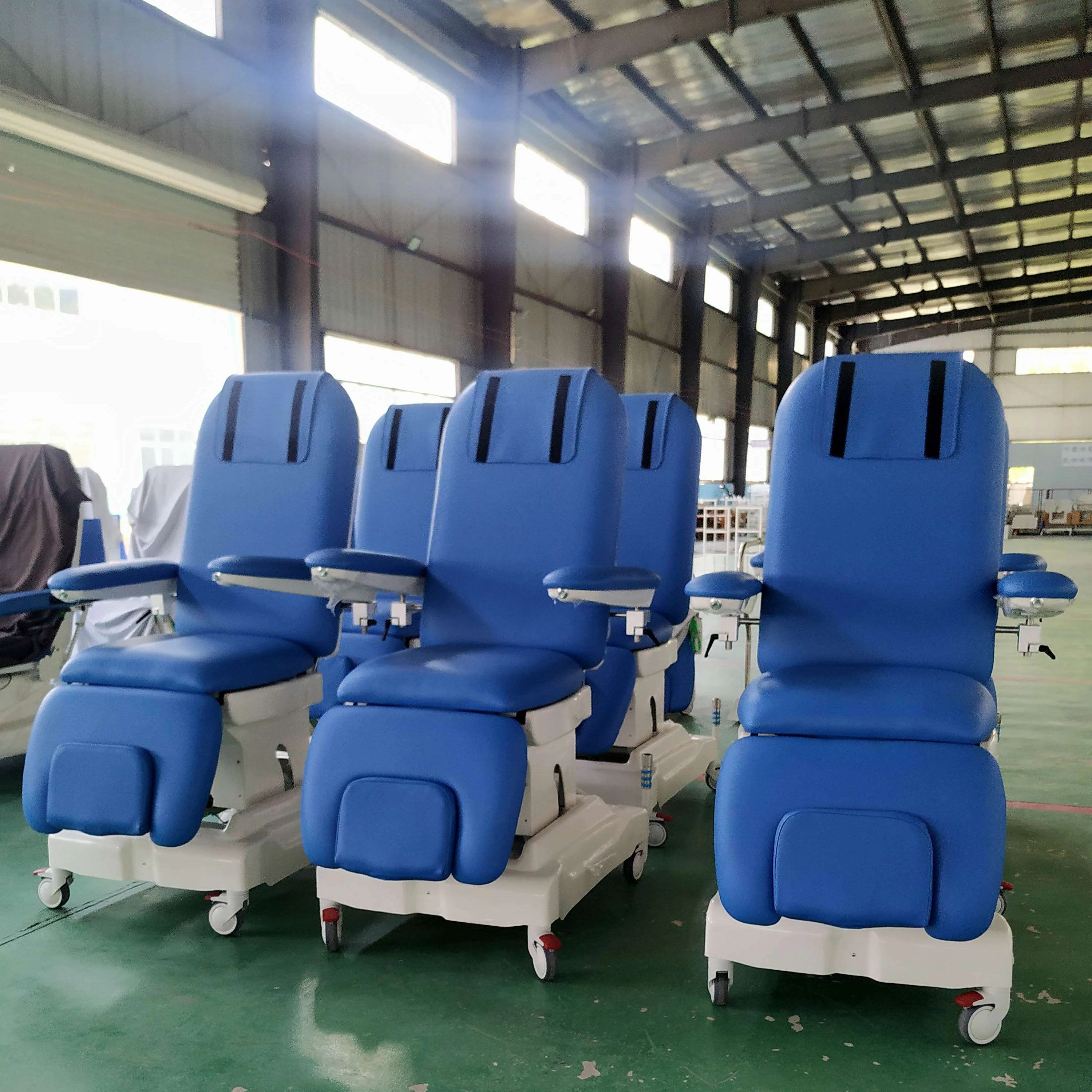 3-х секционный с регулируемой высотой Электрический стул диализа с подставкой для ног