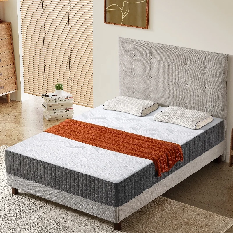 Factory Custom Mattress Gel Infused Slow Rebound Memory Foam Mattress Hypo-allergenic Bed