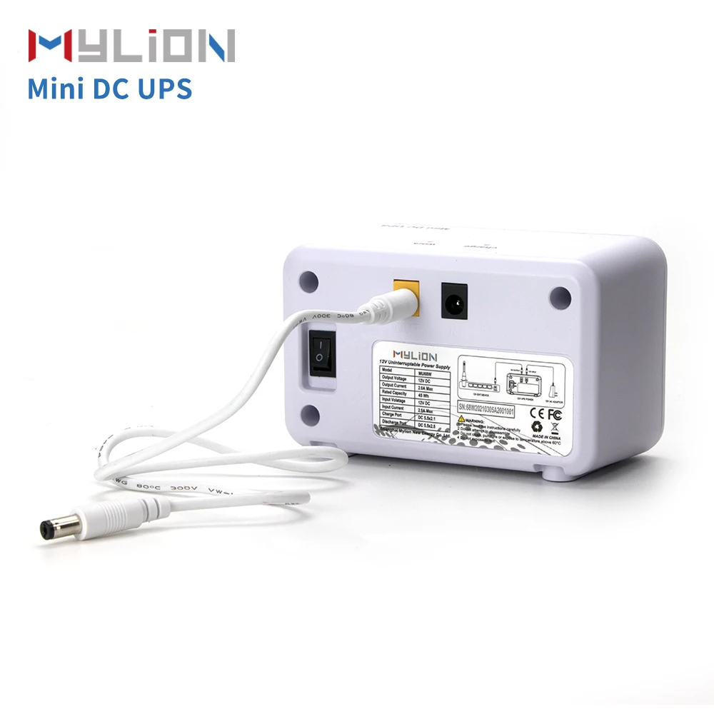 Manufacturer Mini DC UPS 12V 2A Smart Battery Backup UPS 5200mAh 19.24Wh for WiFi Router