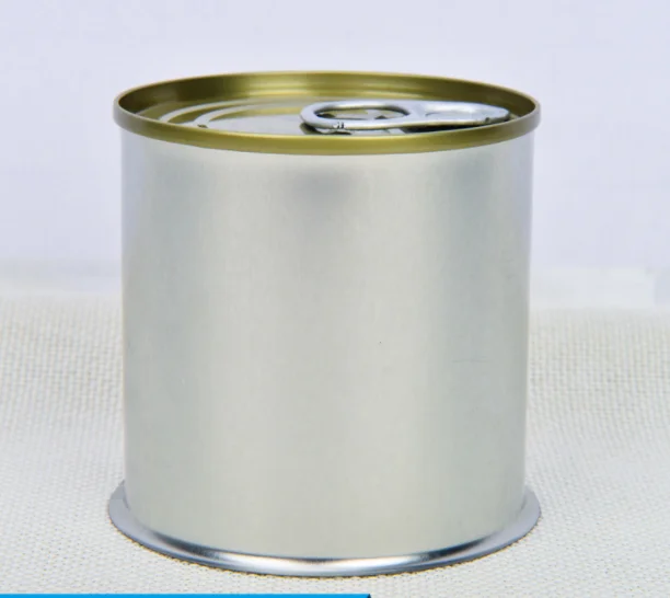 502#401#Factory wholesale food grade metal round tin can cylinder metal Meat can Cheese sauce packaging Tin can with eoe lid