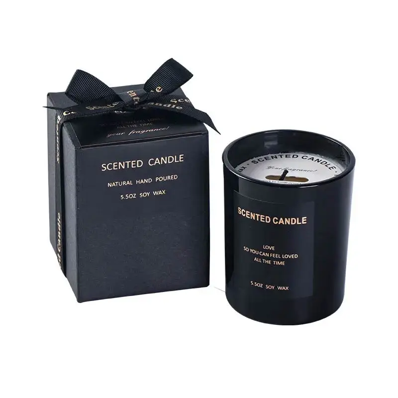 Popular Wholesale Custom 5.5oz Scented Candle Private Label With Dried Flowers Gift For Home Decor Organic Natural Fragrance Oil