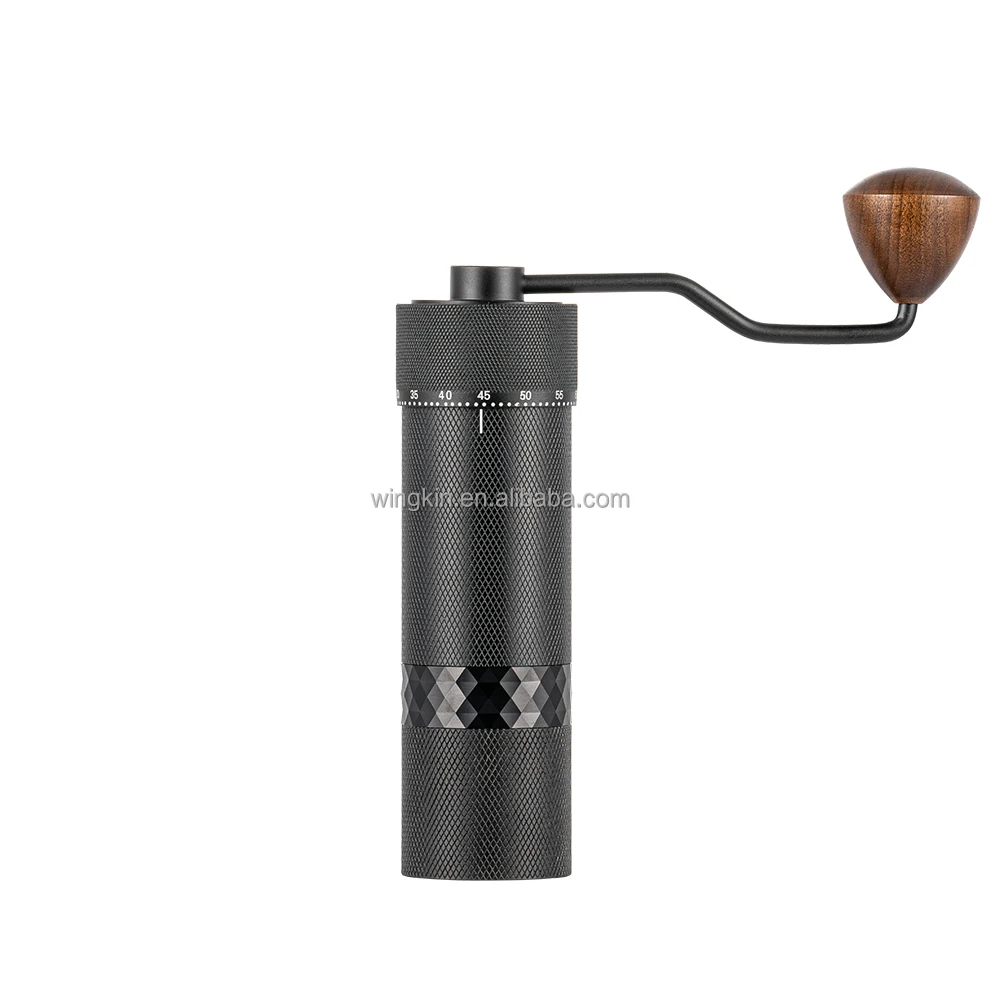 High End Portable Manual Coffee Grinder Hand Mill Adjustable Stainless Steel Burr Scale Gear For Outdoor Camp Home Kitchen Gift