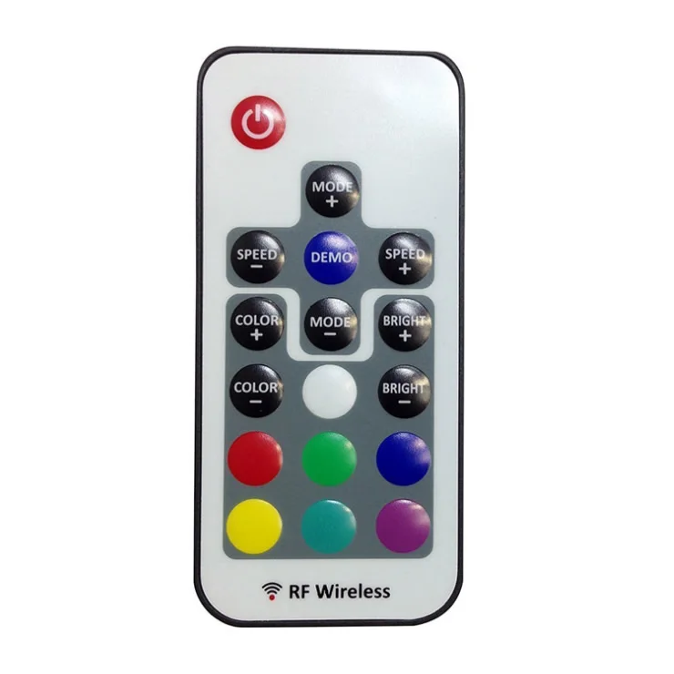 
RF Wireless RGB Led Controller DC5-24V 17 Key Remote Control Mini LED Controller 