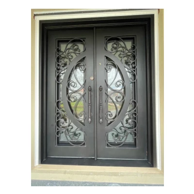 Golden Supplier Exterior Iron French Doors Cast Iron Door  Wrought Iron French Doors