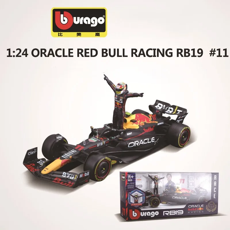 1:24 кукла BBurago Red Bull RB19 2023 F1 Модель гоночного автомобиля из сплава