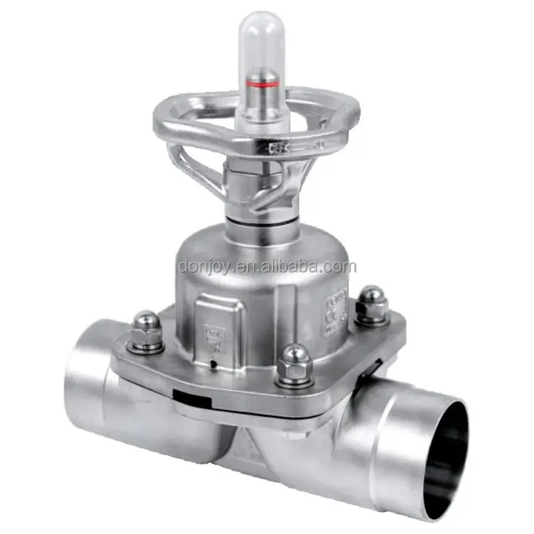 Санитарный диафрагменный клапан DONJOY 1 5 дюйма с зажимом ручная ручка