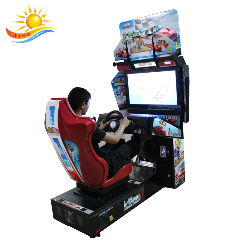 Sun Coin Operated Outrun 32 Car Racing Games Machine Simulator Arcade Simulator Driving Game Machine For Sale