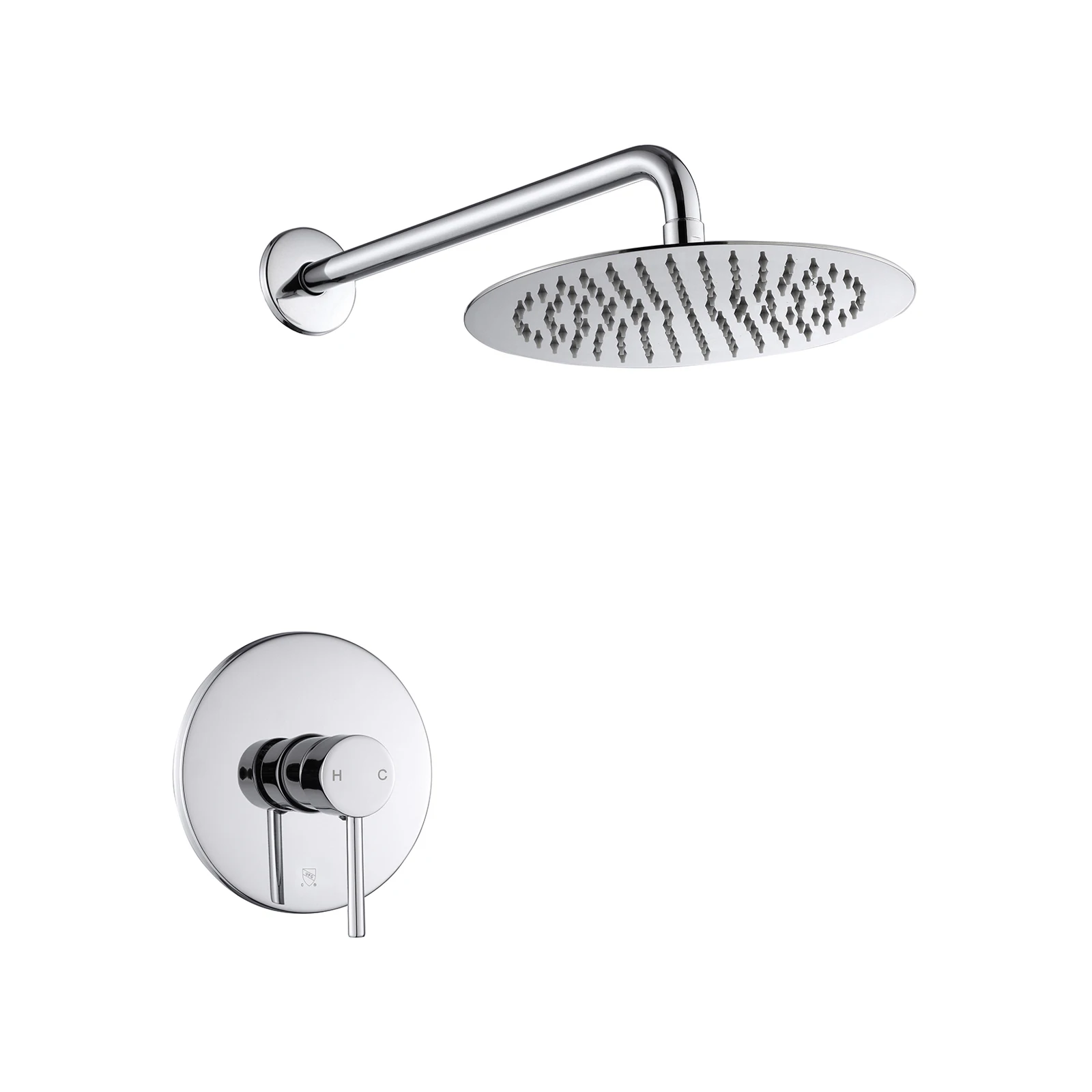 Concealed Shower Set Rain Shower System Mixer Combo Wall Mounted Rainfall Shower Head