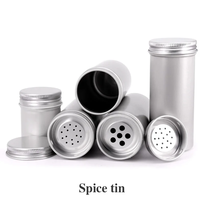 Food Grade custom aluminum spice shaker tins