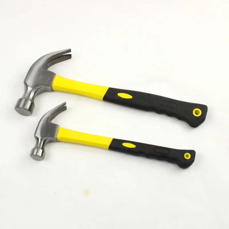 Custom high quality fiberglass handle claw hammer iron hammer