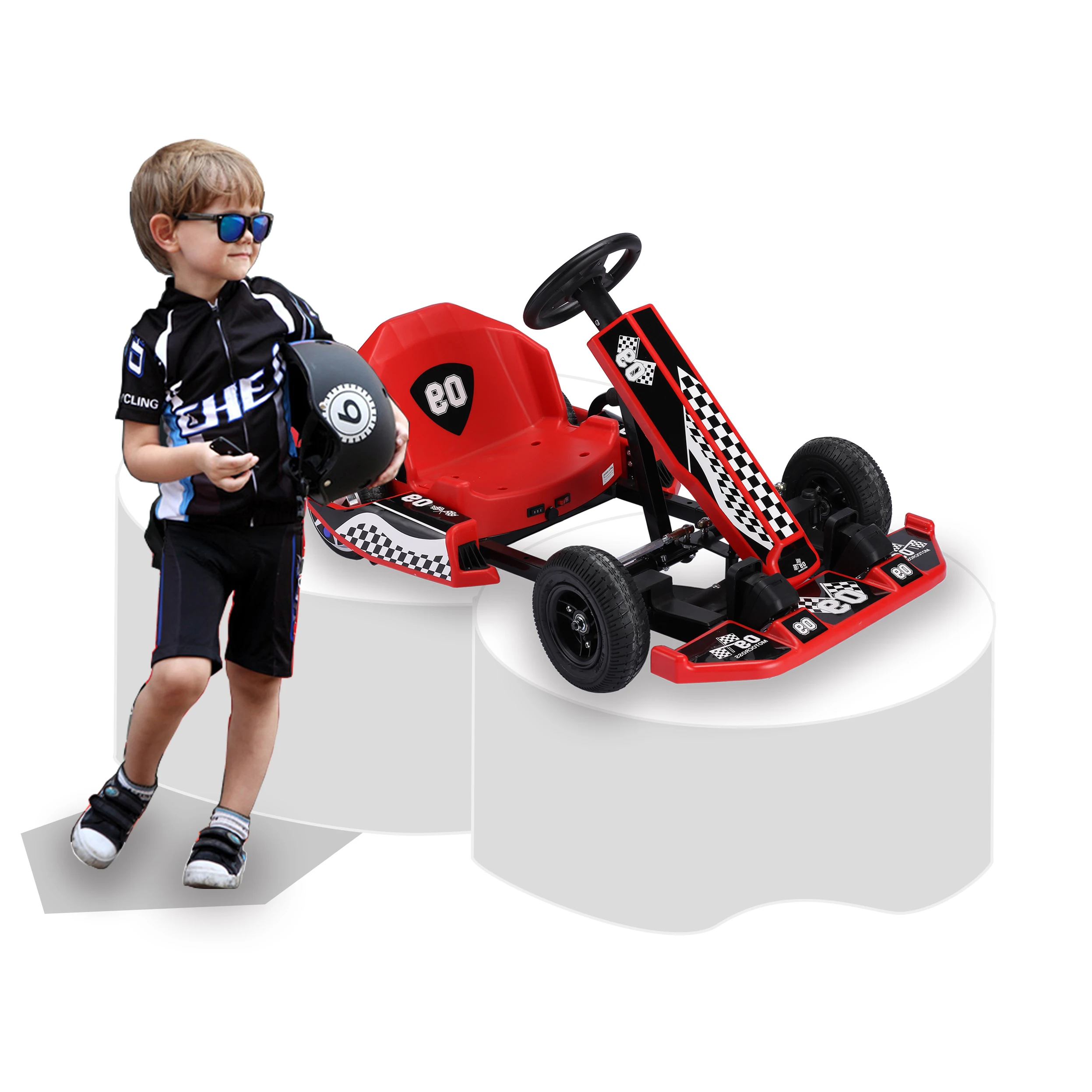 China cheap price 250W rear wheel motor  Length adjustable 3 speed children electric mini go kart kids karting car