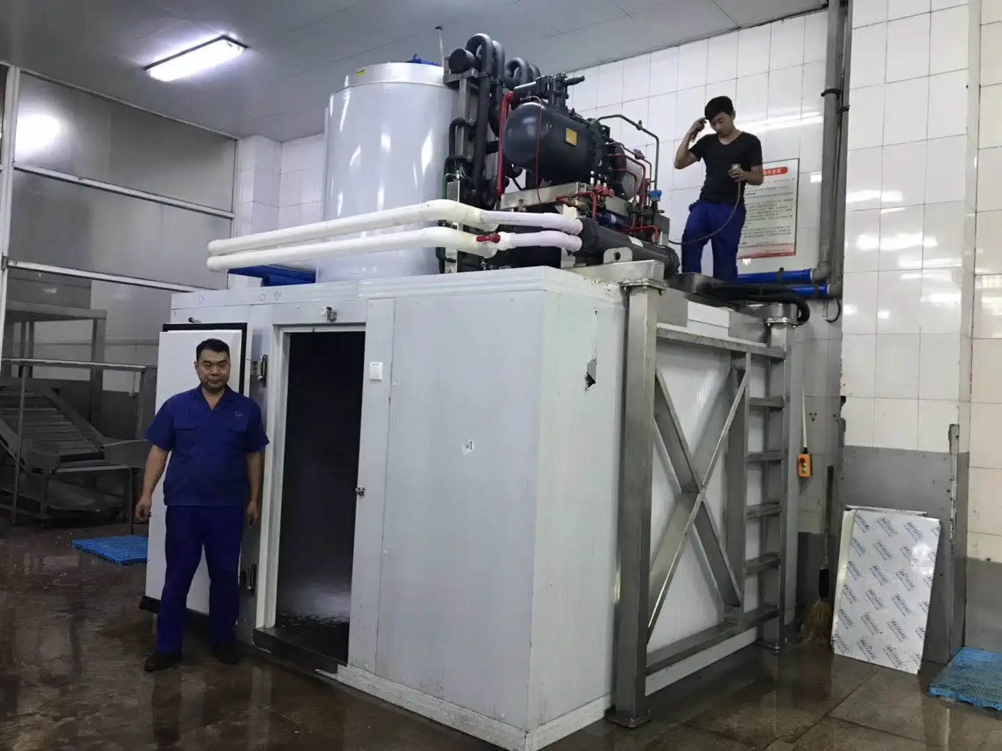 Industrial Flake Ice Machine Maker Snowkey Flake Ice Machine 10T Per Day