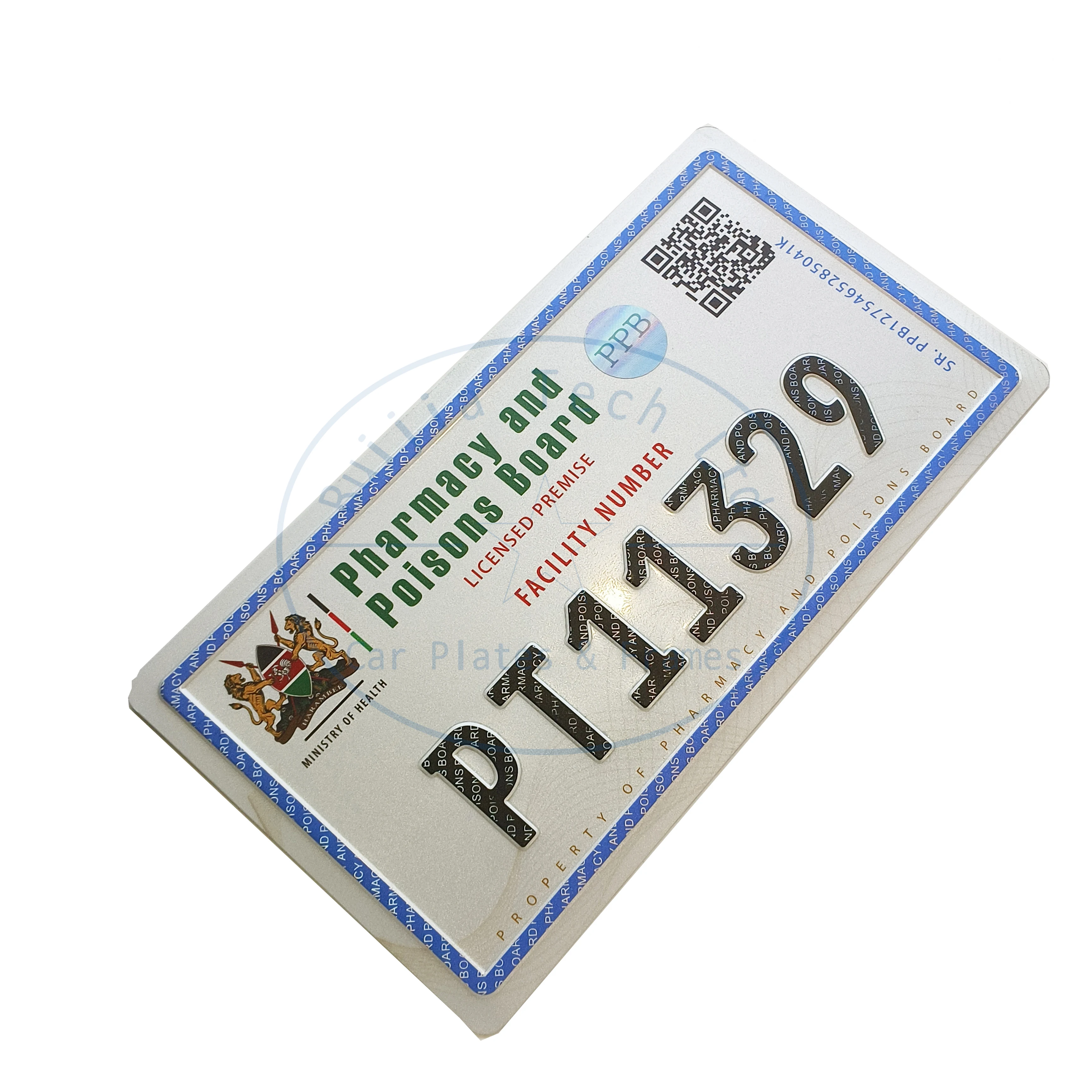 Congo Motorcycle High Quality Custom Design Aluminum Embossed Wholesale Reflective Numbers Motorcycle Vehicle License Plate