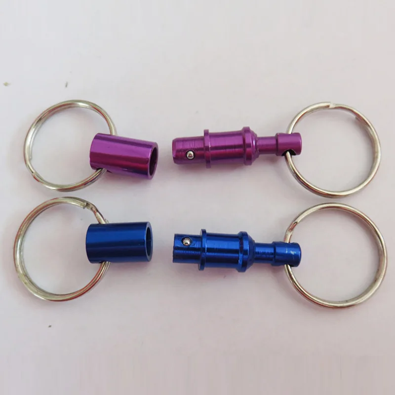 Multi Pull-Apart Removable Handy Key Ring Quick Release Pull-open Key Chain Aluminum Alloy Double Detachable Keychain