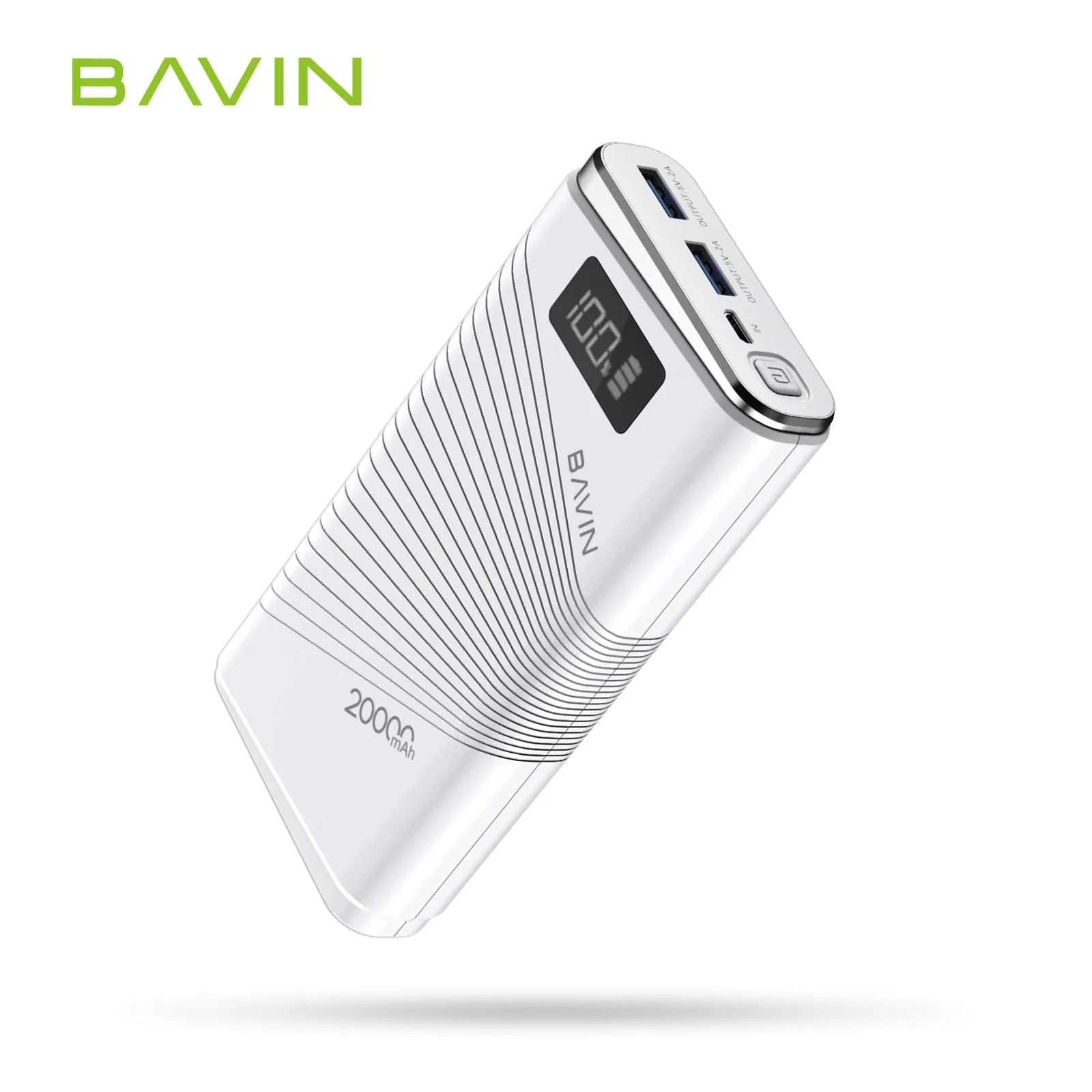 BAVIN Price Ultra large capacity LED Display powerbank 20000mah power banks oem 20000 mah portable power bank For Mobile phone