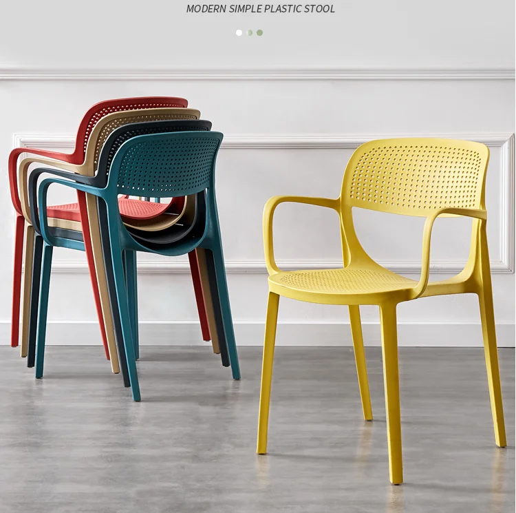 Factory wholesale Colorful stackable plastic dining chairs restaurant hotel chair