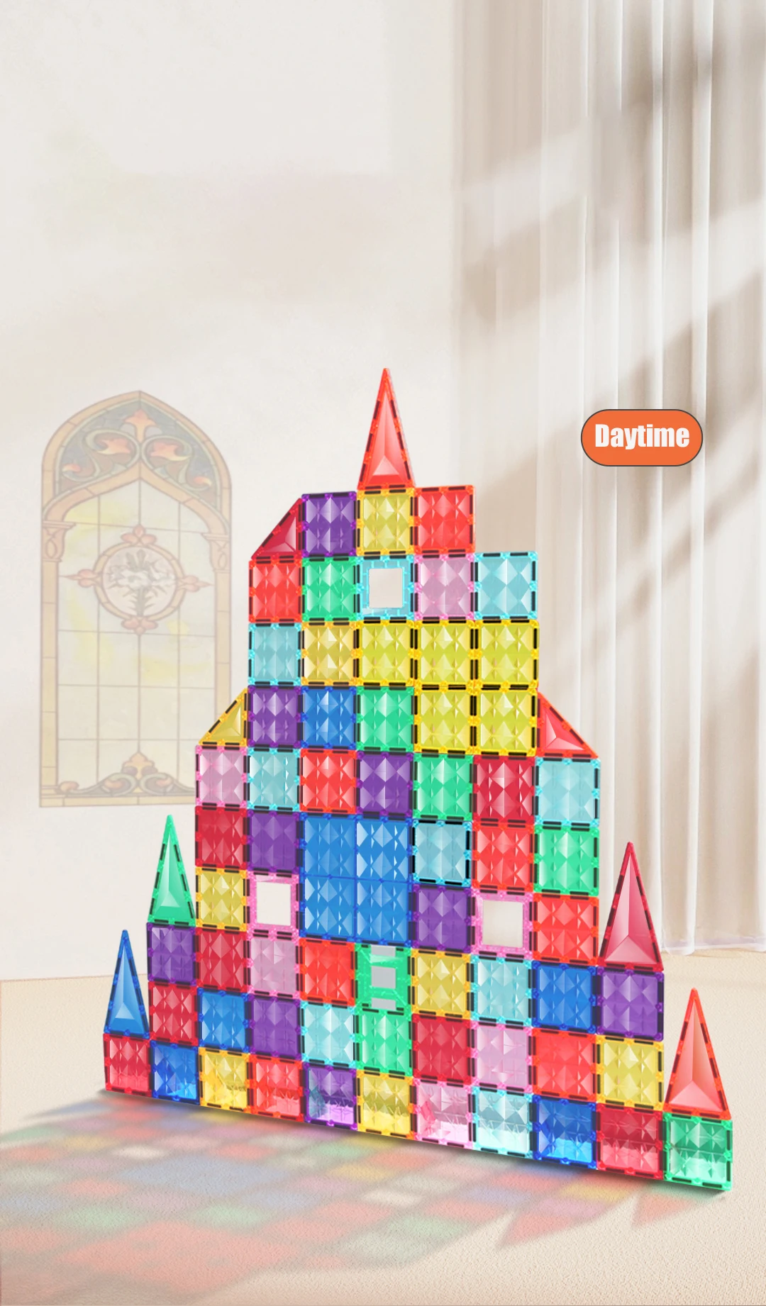 Gifts Magnetic Building Blocks Educational Toys Magnetic Tile Blocks for Sale 60 Pcs Slot Car Race Track Sets Color Box Packing