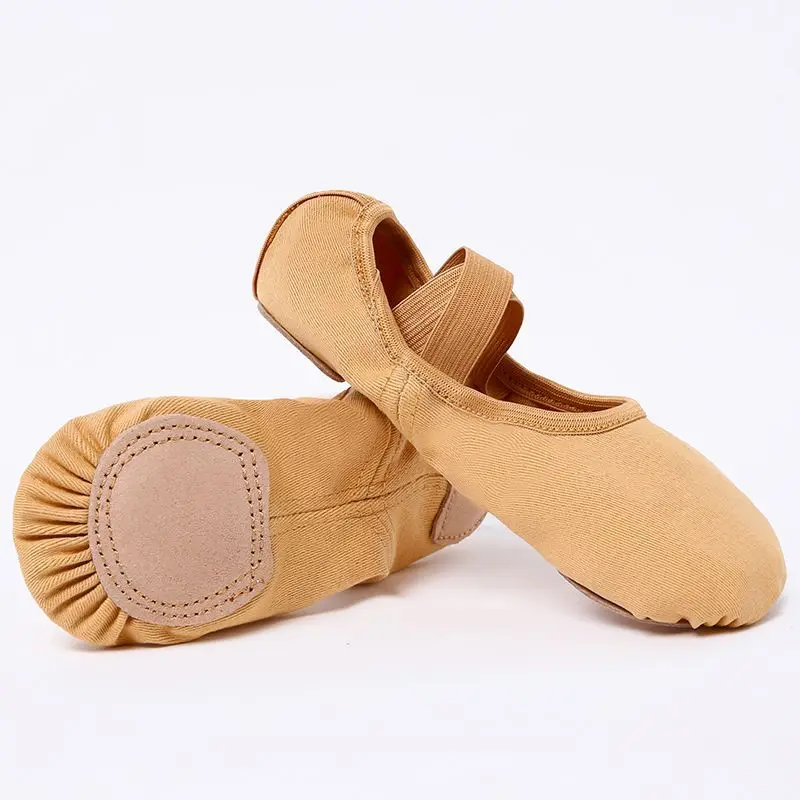 Top quality high elastic ballet dance shoes split sole ballerina Slippers Gymnastic canvas stretch dancing shoes for girls