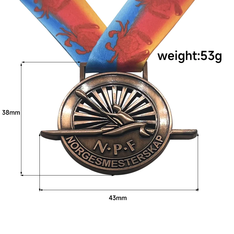 Free Design Iron Medal High Quality Sports Boxing Bike Medal Manufacturer