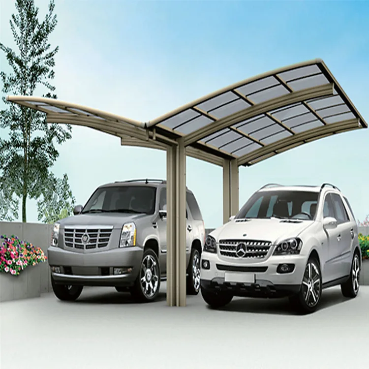 Metal Modern Aluminum Carport Designs Single Sturdy Garages Canopies Carports Shade Canopy Carport Aluminium For Car Parking