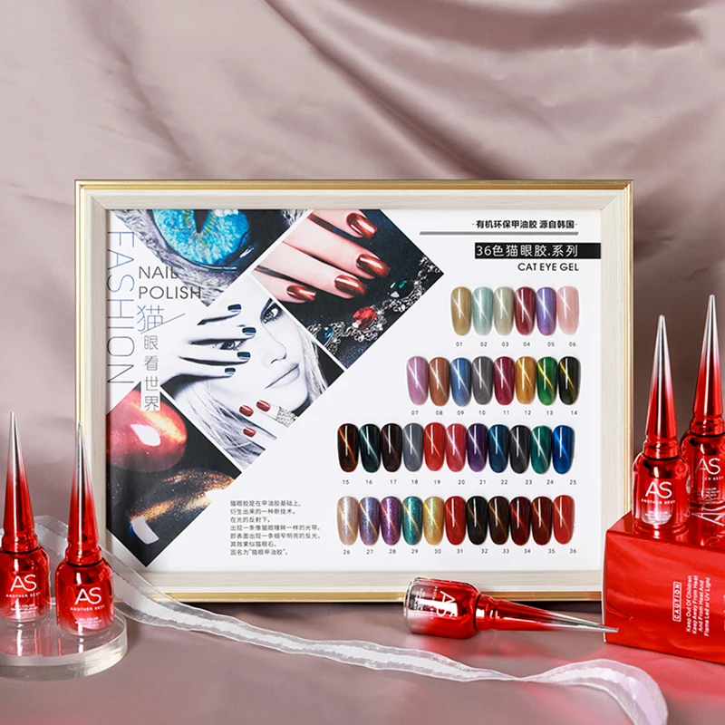 AS 36 Colors Nail Design DIY Manicure Multiple Colors Magnetic Soak Off UV Gel UV Polish Set For Nail Lovers
