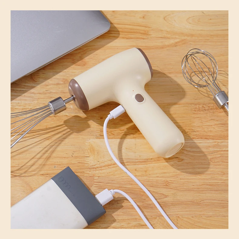 5 speeds  portable fast automatic cordless wireless egg cake cream beater electric mixer blender battery Rechargeable