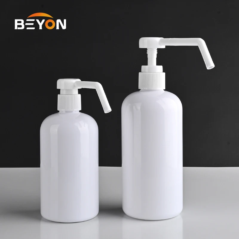Recycled Pet Cylinder Packaging Cosmetic 500ml Plastic Shampoo Pump Lotion Bottle
