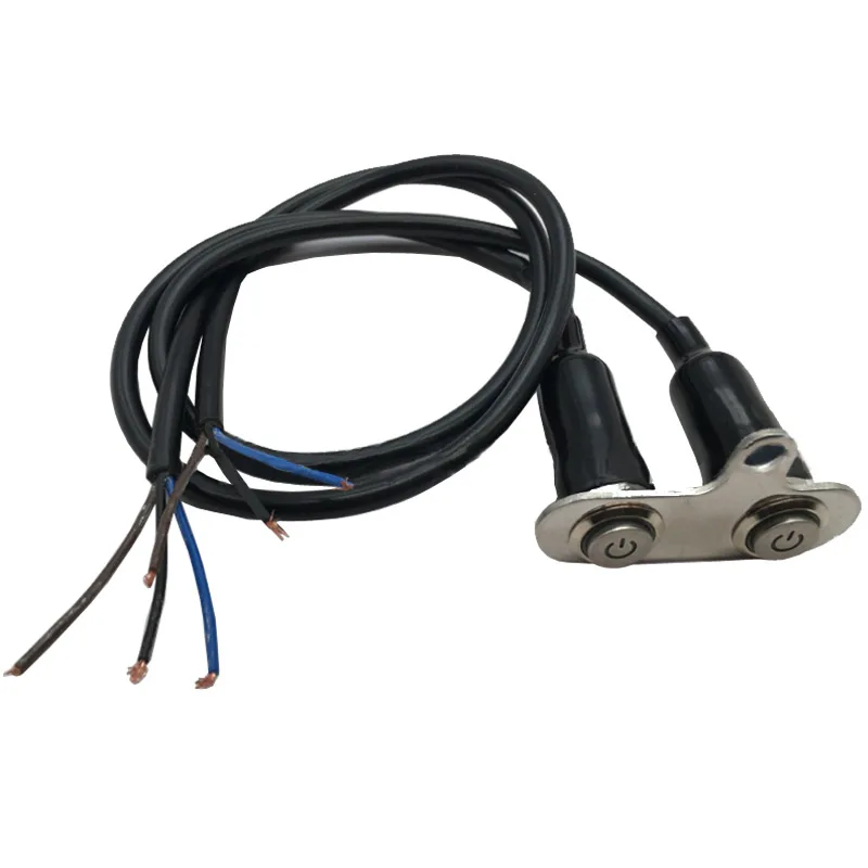 On Off Horn Start Kill Switch Metal Double Switch With Indicator Light Motorcycle Handlebar Lights Switch