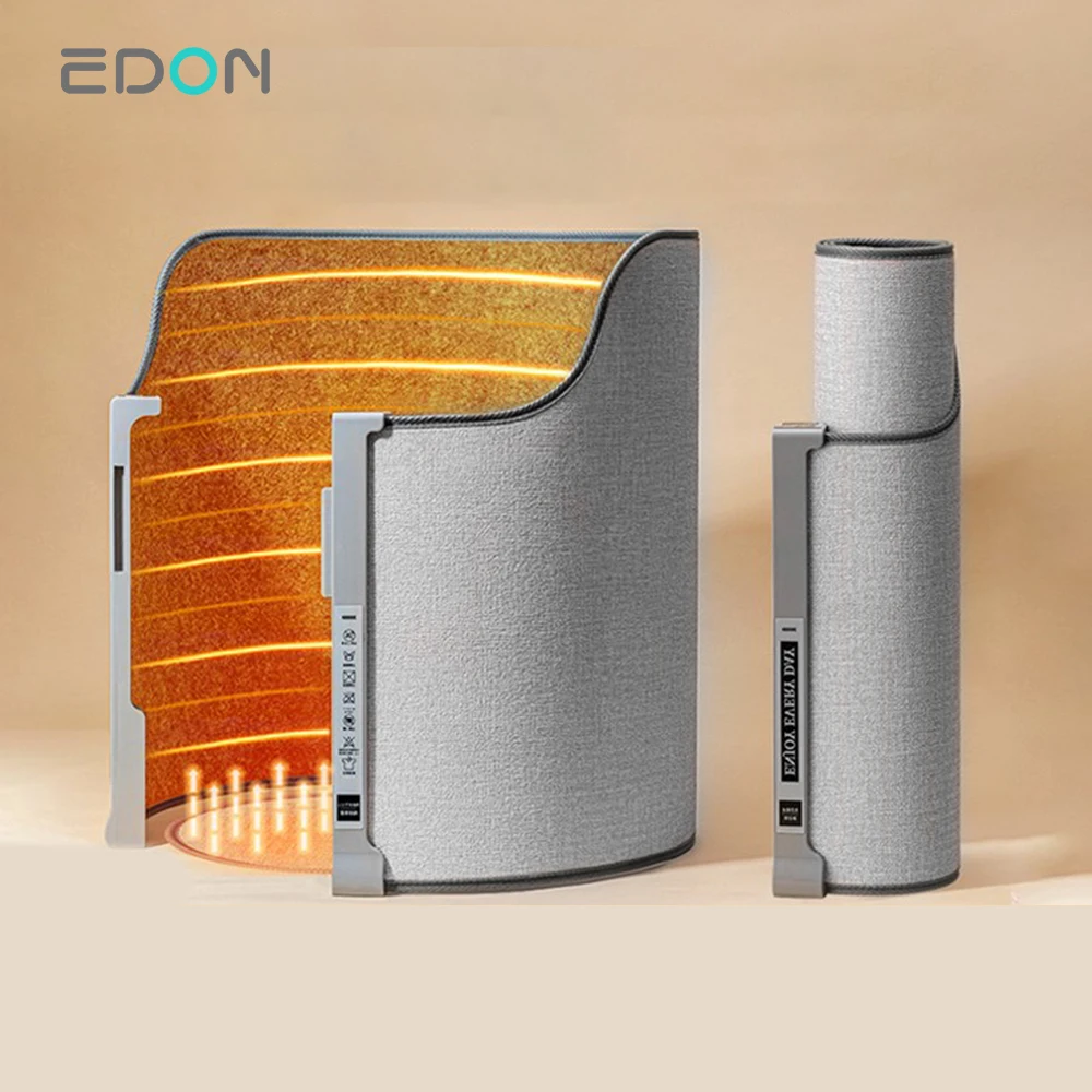 EDON OEM Low Power Foldable Portable Electric Heated Under Office Foot Body Warmer Heating Pad