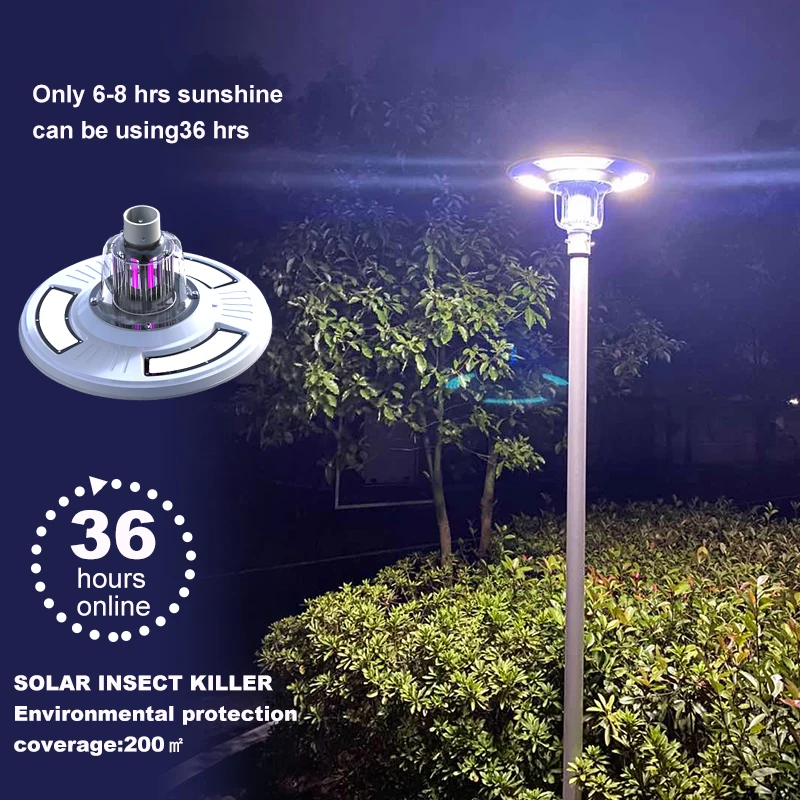 Pest Killer Outdoor Mosquito Killer Solar LED Lamp with Motion Sensor for Outdoor Backyard Patio Camping